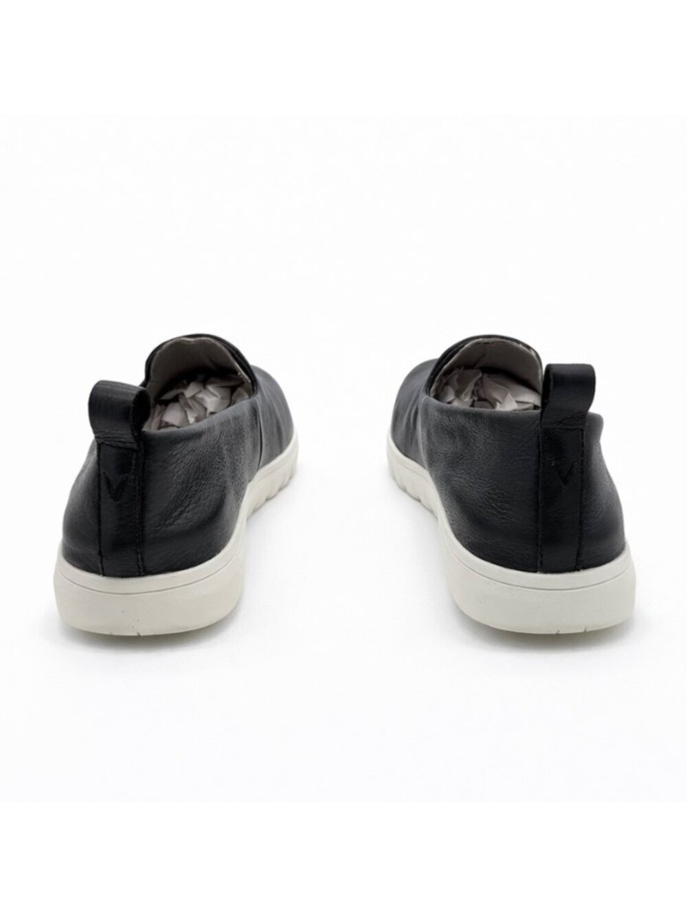 VIONIC Uptown Willa Black Leather Slip On Sneakers Womens 9.5 WIDE Arch Support - Picture 12 of 14